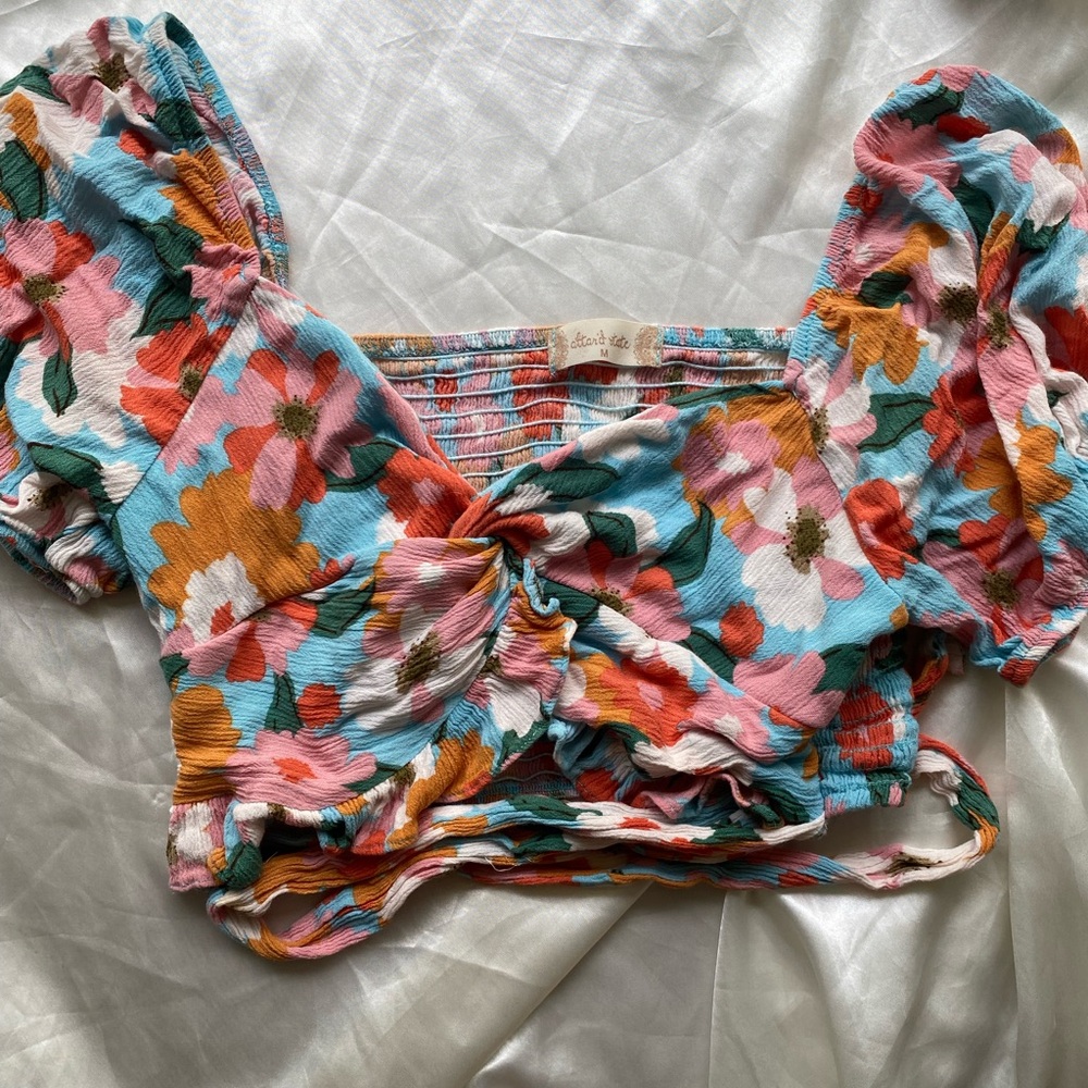 Altar'd State Multicolor Floral Blouse